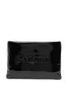 Saint Laurent Men Patent Leather Pouch In Black