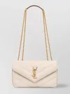 Saint Laurent Small Quilted Lambskin Shoulder Bag In Neutral