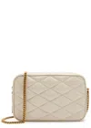 Saint Laurent Small Quilted Leather Camera Bag In Neutral
