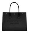 Saint Laurent Small Rive Gauche Tote Bag In Black