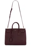 Saint Laurent Small Sac De Jour Supple Bag In Hot Wine