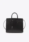 Saint Laurent Sac De Jour Nano Shiny Leather Satchel Bag In Black