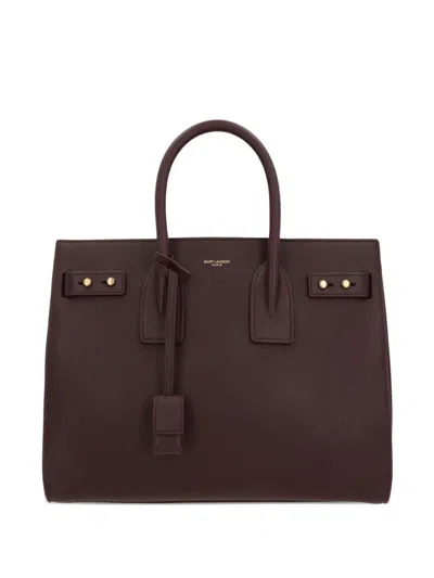 Saint Laurent Small Sac De Jour Tote Bag In Red