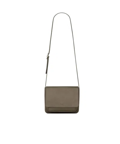 Saint Laurent Small Satchel In Leather In White