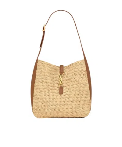 Saint Laurent Small Single Strap Shoulder Bag In Light Brown/brick Color