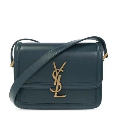 Saint Laurent Small Solferino Shoulder Bag In Green