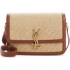 Saint Laurent Small Solfernio Raffia Shoulder Bag In Multi