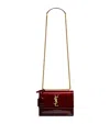 Saint Laurent Sunset Small In Patent Leather In Red