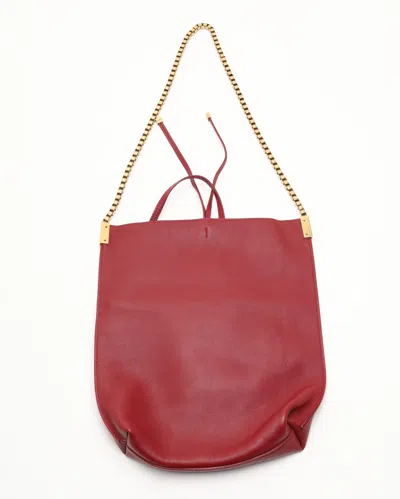 Saint Laurent Small Suzanne Chain Bag In Red