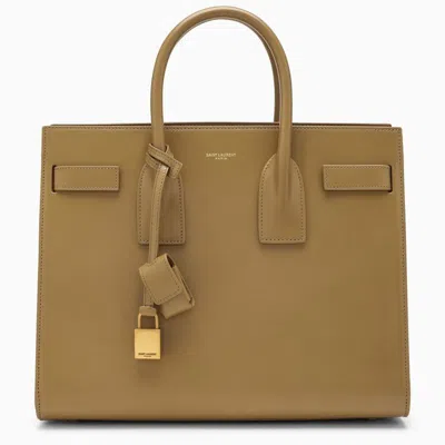 Saint Laurent Small Windsor-coloured Smooth Leather Handbag In Beige