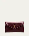 Saint Laurent Small Ysl Pouch Bag In Shiny Calfskin Leather