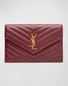 Saint Laurent Small Ysl Wallet On Chain In Quilted Leather