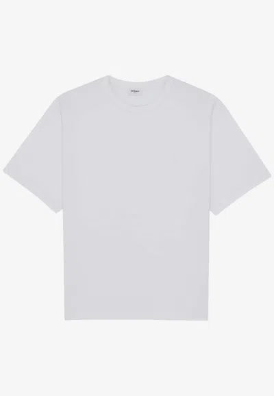 Saint Laurent Small-fit Crewneck T-shirt In White