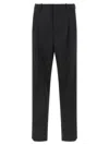 Saint Laurent Black Single Pleat Smoking Pant In Black
