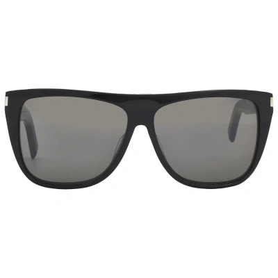 Saint Laurent Smoke Grey Rectangular Unisex Sunglasses Sl 1 002 59