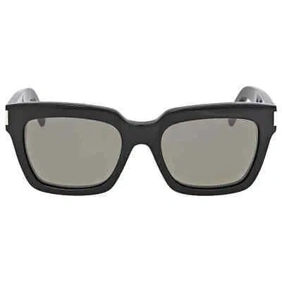 Pre-owned Saint Laurent Smoke Square Ladies Sunglasses Bold 1 002 54 Bold 1 002 54 In Gray