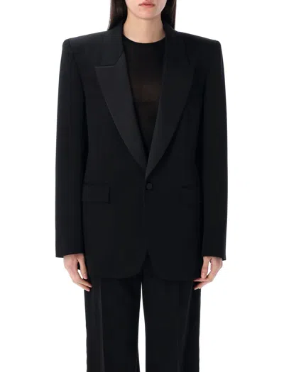 SAINT LAURENT SAINT LAURENT GRAIN DE POUDRE TUXEDO JACKET