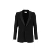 Saint Laurent Wool Blazer With Back Vent And Front Pockets