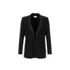 Saint Laurent Wool Blazer With Back Vent And Front Pockets In Black