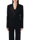 Saint Laurent Smoking Jacket 8 Btn In Black