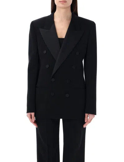 Saint Laurent Smoking Jacket 8 Btn In Black