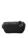 Saint Laurent Black Canvas Classic Belt Bag In Black
