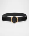 Saint Laurent Smooth Leather Belt With Oval Buckle