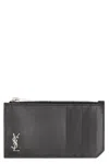 Saint Laurent Tiny Cassandre Fragments Cardholder In Black