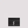 Saint Laurent Cassandre Smooth Leather Cardholder In Nero