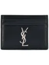 Saint Laurent Cassandre Smooth Leather Cardholder In Black
