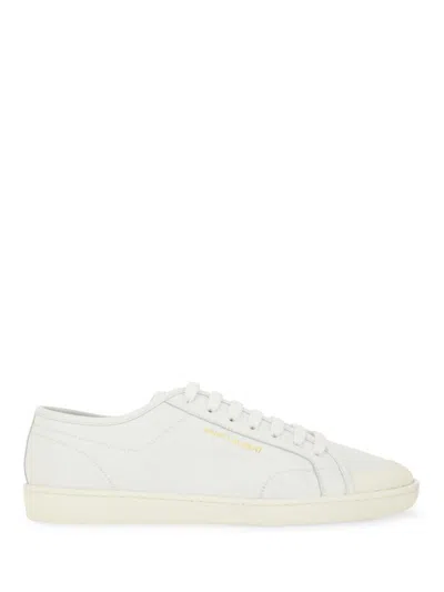 Saint Laurent Smooth Leather "gym" Sneaker In White