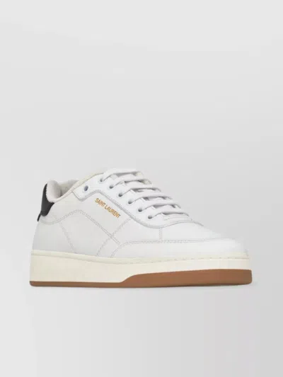 Saint Laurent Men's Low Sl/61 White/black Sneakers | Size 43.5 | 81947600ni0 In Blanc Optique/nero