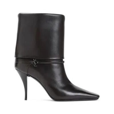 SAINT LAURENT SAINT LAURENT NIKI SMOOTH LEATHER ANKLE BOOTS SHOES