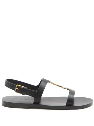 SAINT LAURENT SAINT LAURENT SMOOTH LEATHER PEPE 05 SANDALS WITH T-STRAP ARCH BAND SHOES