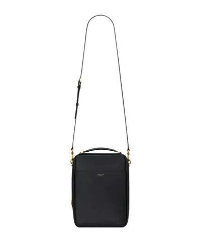 Saint Laurent Small Case In Smooth Leather In Black