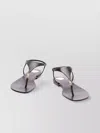 Saint Laurent Smooth Leather Triangular Flat Sandals