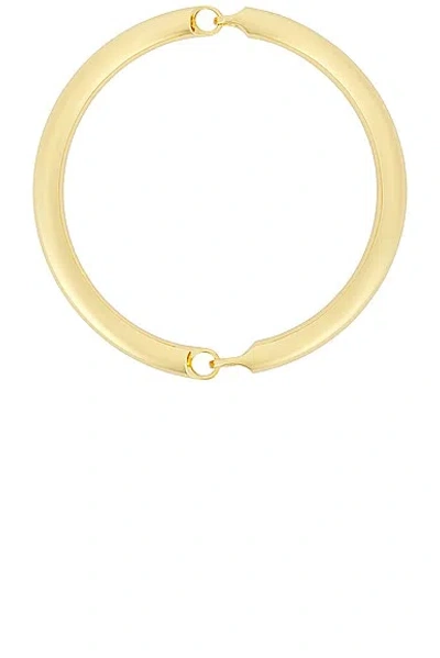Saint Laurent Smooth Tube Necklace In Gold
