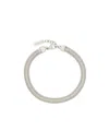 Saint Laurent Snake Chain Metal Bracelet In White