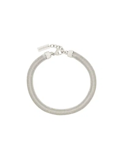 Saint Laurent Snake Chain Metal Bracelet In White