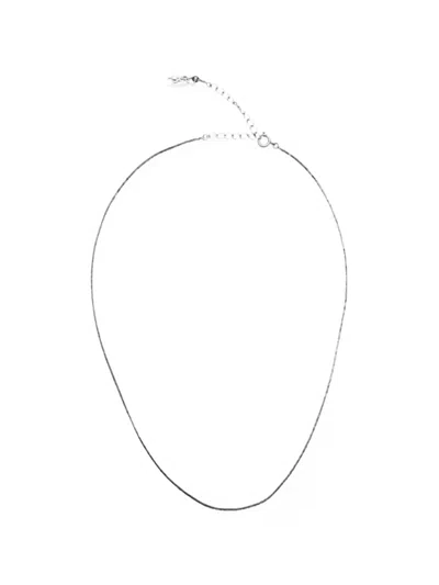 Pre-owned Saint Laurent Snake Chain Necklace In Silver