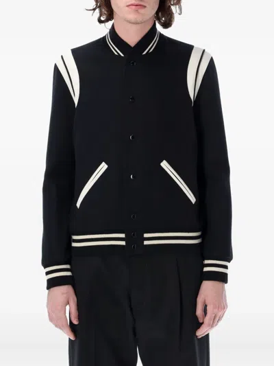 SAINT LAURENT SNAP-BUTTON BOMBER JACKET