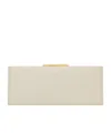 Saint Laurent Snap Clutch In White