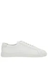 Saint Laurent Gym Low Logo-print Leather Sneakers In White