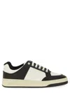 Saint Laurent Low-top Leather Sneakers Featuring Contrast Panels In Multi