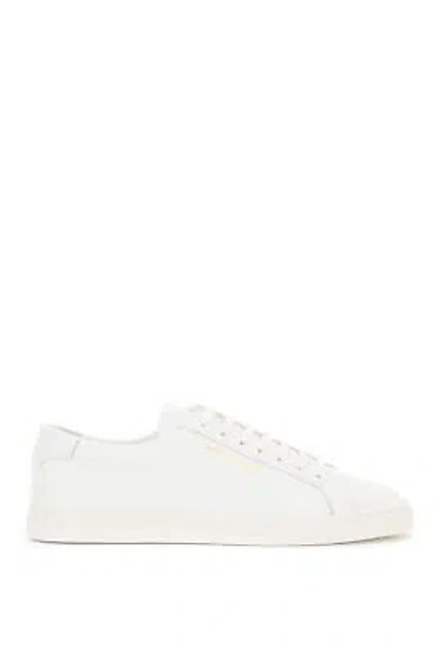 Pre-owned Saint Laurent Sneakers Andy Leather Man Sz.11 Eur.44 6068330m500 White 9030o