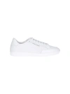 Saint Laurent Low-top Leather Sneakers Round Toe In White