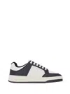 Saint Laurent Low-top Leather Sneakers Featuring Contrast Panels In Multi