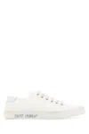 Saint Laurent Malibu Canvas-calf Low-top Sneakers