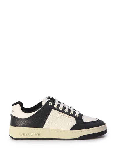 Saint Laurent Sl/61 Leather Low-top Trainers In Multicolore