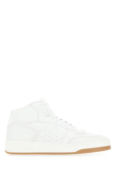 SAINT LAURENT SNEAKERS SL/80 IN PELLE BIANCA  UOMO
